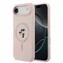 Karl Lagerfeld Liquid Silicone Karl and Choupette MagSafe -suojakotelo iPhone Airille, vaaleanpunainen