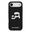 Karl Lagerfeld Apple iPhone Air Liquid Silicone Double Heads MagSafe -kotelo musta