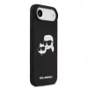 Karl Lagerfeld Apple iPhone Air Liquid Silicone Double Heads MagSafe -kotelo musta