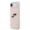 Karl Lagerfeld Apple iPhone Air Liquid Silicone Double Heads MagSafe -kotelo pinkki