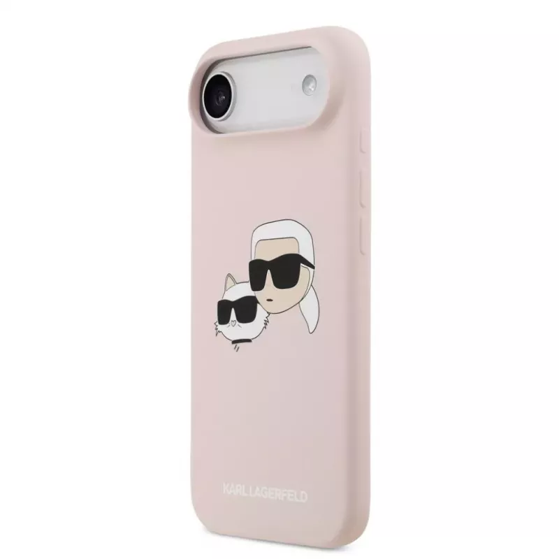 Karl Lagerfeld Apple iPhone Air Liquid Silicone Double Heads MagSafe -kotelo pinkki