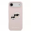 Karl Lagerfeld Apple iPhone Air Liquid Silicone Double Heads MagSafe -kotelo pinkki