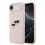 Karl Lagerfeld Apple iPhone Air Liquid Silicone Double Heads MagSafe -kotelo pinkki