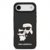 Karl Lagerfeld 3D Rubber Karl and Choupette -suojakotelo iPhone Airille, musta