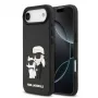 Karl Lagerfeld 3D Rubber Karl and Choupette -suojakotelo iPhone Airille, musta