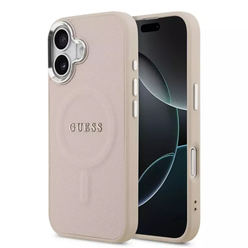 Guess Apple iPhone 17 PU Saffiano MagSafe -kotelo pinkki