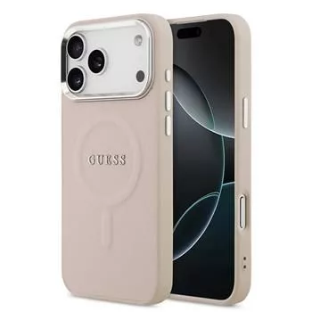Guess Apple iPhone 17 Pro silikonikotelo MagSafe Classic -logolla pinkki