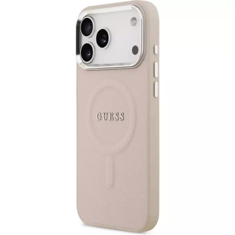 Guess Apple iPhone 17 Pro Max silikonikotelo MagSafe Classic -logolla pinkki