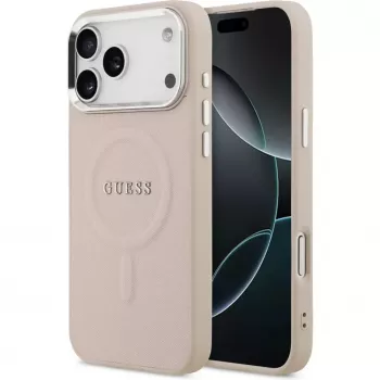 Guess Apple iPhone 17 Pro Max silikonikotelo MagSafe Classic -logolla pinkki