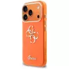 Guess IML 4G Script Metal -suojakotelo iPhone 17 Prolle, oranssi