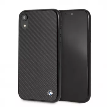 BMW Apple iPhone XR Signature -kovakotelo aito hiilikuitu musta