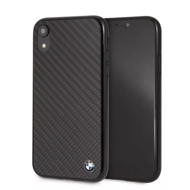 BMW Apple iPhone XR Signature -kovakotelo aito hiilikuitu musta