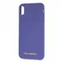 Karl Lagerfeld Apple iPhone XS Max Gold Logo -silikonikotelo violetti