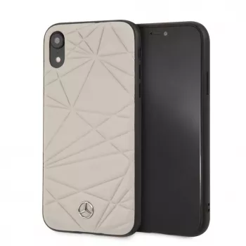 Mercedes-Benz Apple iPhone XR Twister aito nahka -kovakotelo harmaa