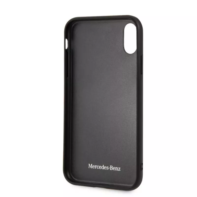 Mercedes-Benz Apple iPhone XR Twister aito nahka -kovakotelo harmaa