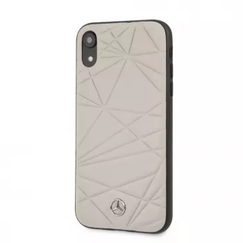 Mercedes-Benz Apple iPhone XR Twister aito nahka -kovakotelo harmaa