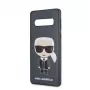 Karl Lagerfeld Samsung Galaxy S10 Ikonik Full Body PC/TPU -kotelo sininen
