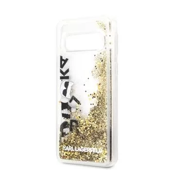 Karl Lagerfeld Samsung Galaxy S10e Glitter Floating -suojakotelo musta kulta