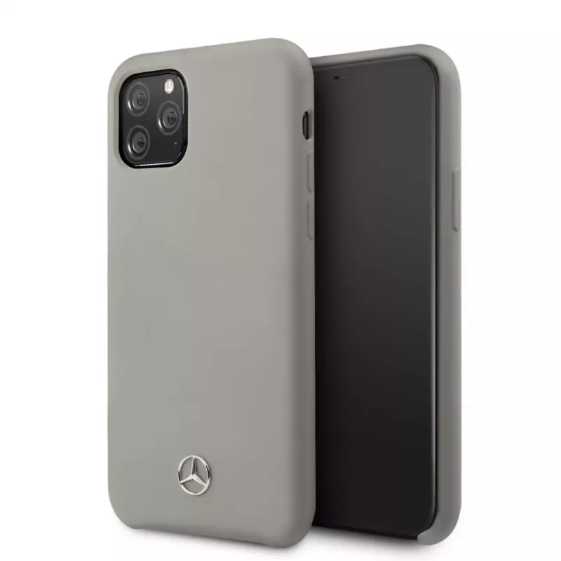 Mercedes-Benz Apple iPhone 11 Pro Liquid Silicone -kotelo harmaa