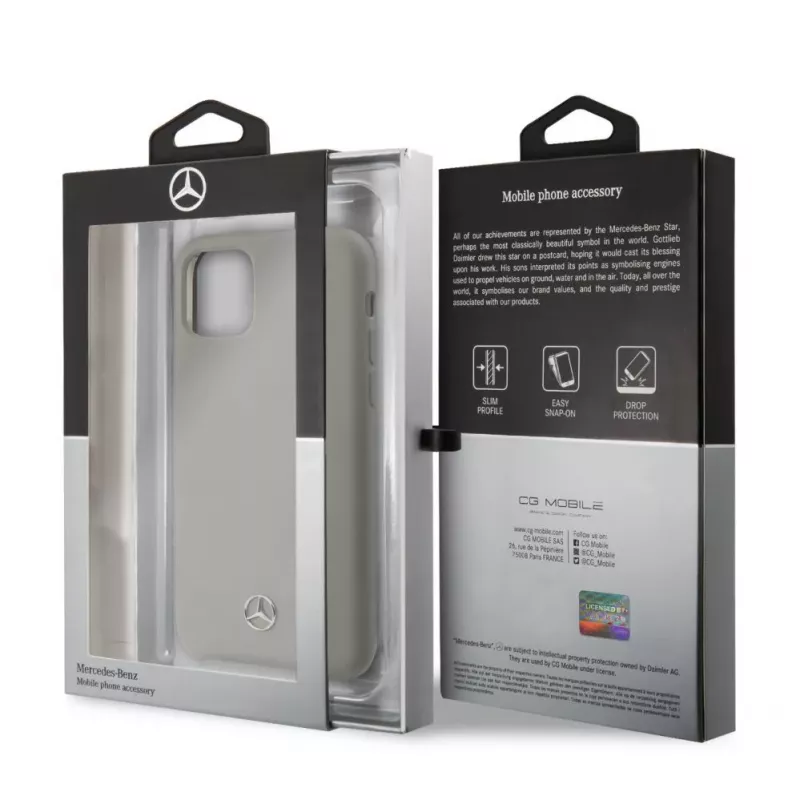 Mercedes-Benz Apple iPhone 11 Pro Liquid Silicone -kotelo harmaa