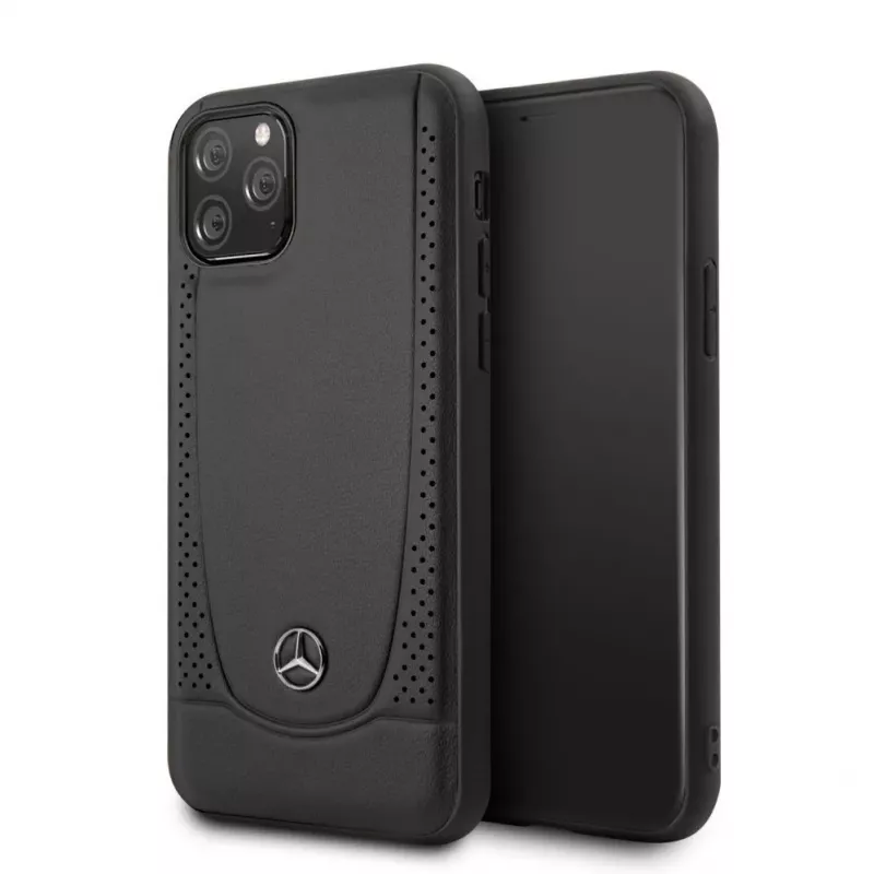 Mercedes-Benz Apple iPhone 11 Pro nahkakovakotelo perforoitu musta