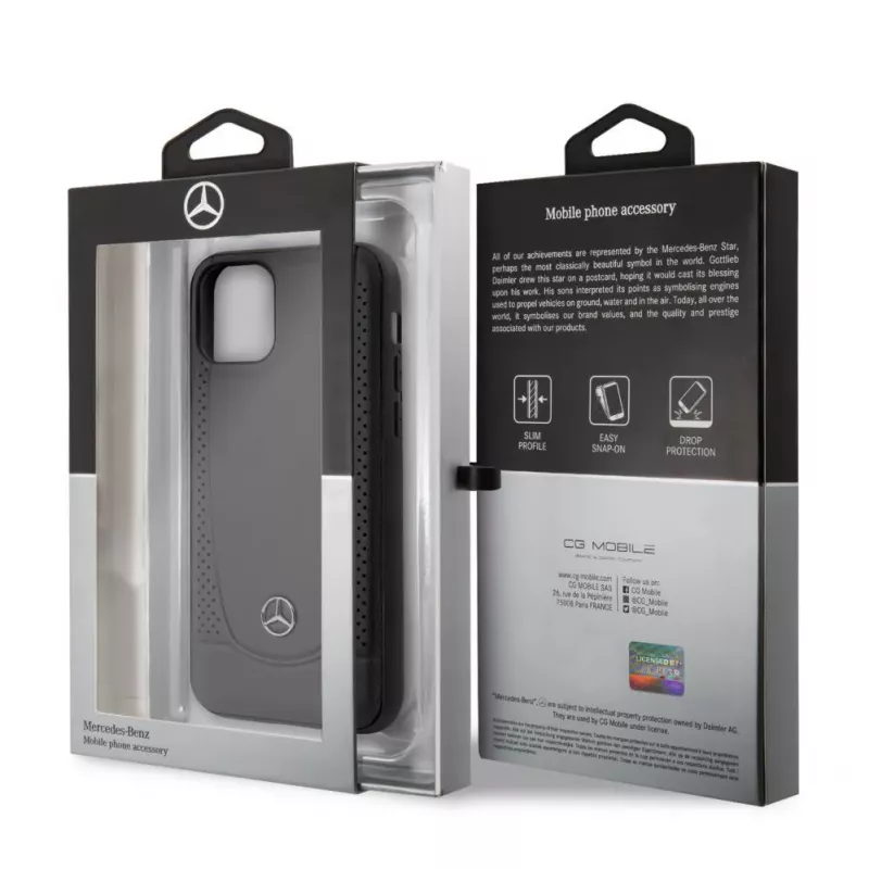 Mercedes-Benz Apple iPhone 11 Pro nahkakovakotelo perforoitu musta