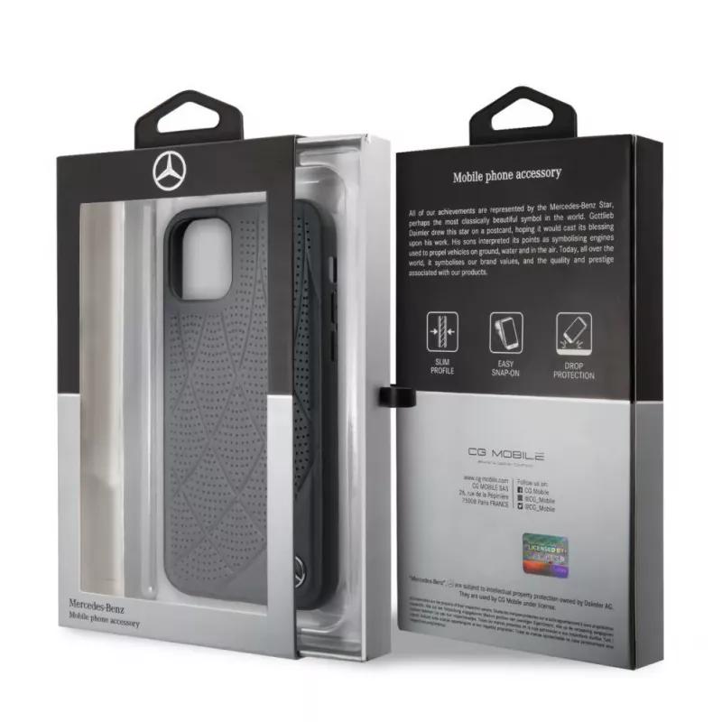 Mercedes-Benz Apple iPhone 11 Pro Quilted aito nahka -kotelo sininen