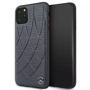 Mercedes-Benz Apple iPhone 11 Pro Max Quilted aito nahka -takakotelo sininen