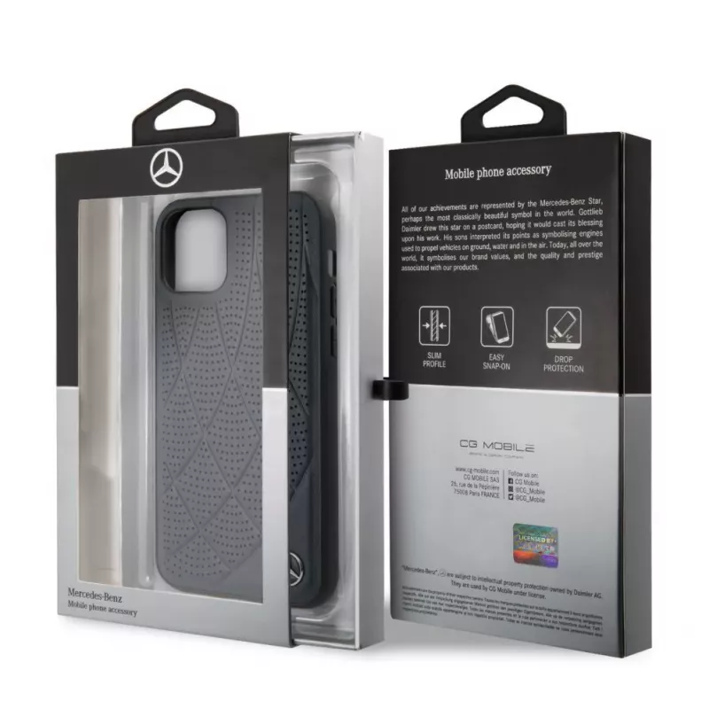 Mercedes-Benz Apple iPhone 11 Quilted aito nahka -kotelo sininen
