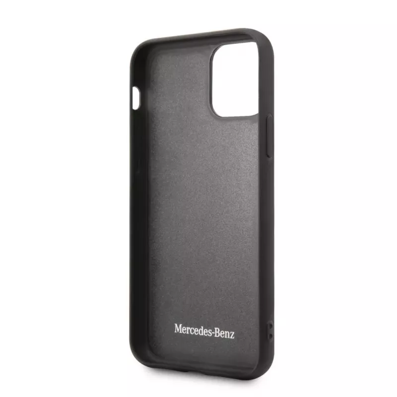 Mercedes-Benz Apple iPhone 11 Pro -kovakotelo nahka hiilikuitu musta