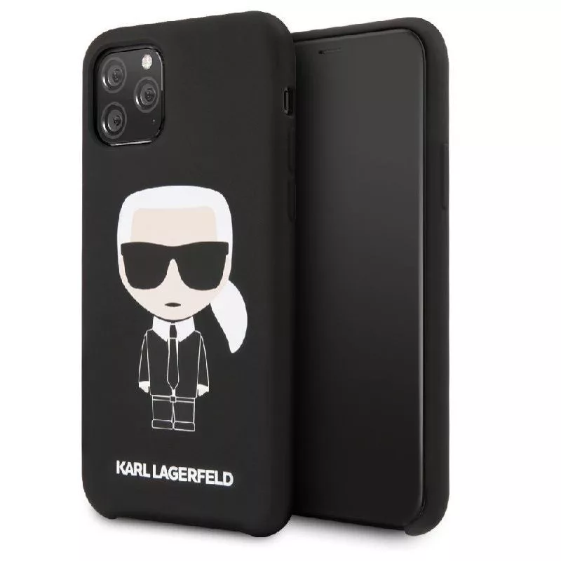 Karl Lagerfeld Apple iPhone 11 Pro Iconic -silikonikotelo musta