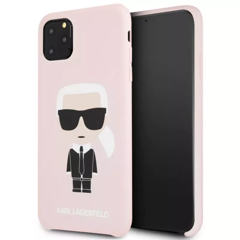 Karl Lagerfeld Apple iPhone 11 Pro Max Silicone Fullbody Ikonic pinkki