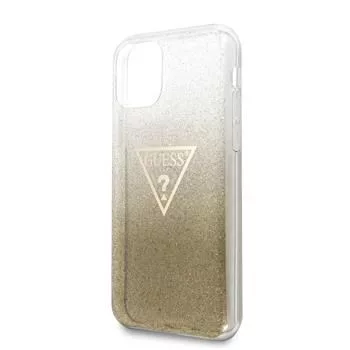 Guess Apple iPhone 11 Pro Solid Glitter -kotelo kulta