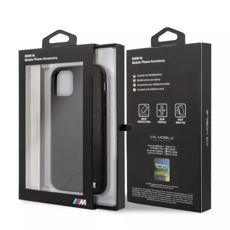 BMW Apple iPhone 11 Pro -kovakotelo sileä PU-nahka musta