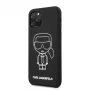 Karl Lagerfeld Apple iPhone 11 Pro silikoninen Ikonik White Outline Black -suojakuori