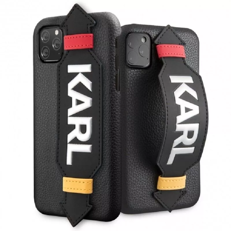 Karl Lagerfeld Apple iPhone 11 Pro Strap -kotelo musta