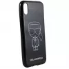 Karl Lagerfeld iPhone XR PC/TPU Glitter Ikonik White Outline musta