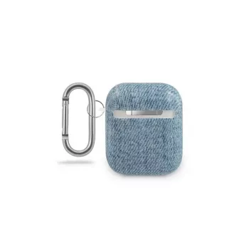 Guess AirPods Denim Triangle -kotelo vaaleansininen