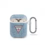 Guess AirPods Denim Triangle -kotelo vaaleansininen