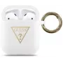 Guess Apple AirPods Triangle -silikonikotelo valkoinen