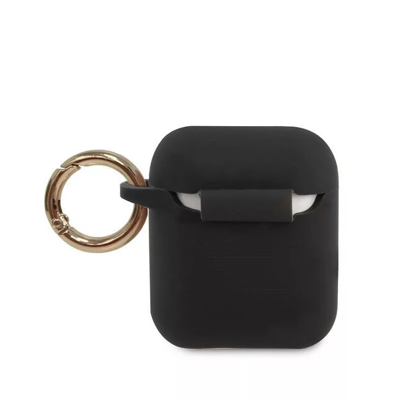 Guess Triangle -silikonikotelo AirPods Pro (1. & 2. gen) - musta