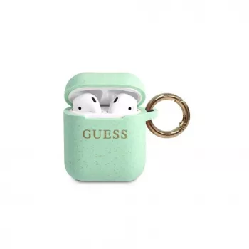 Guess AirPods Pro Glitter -silikonikotelo vihreä