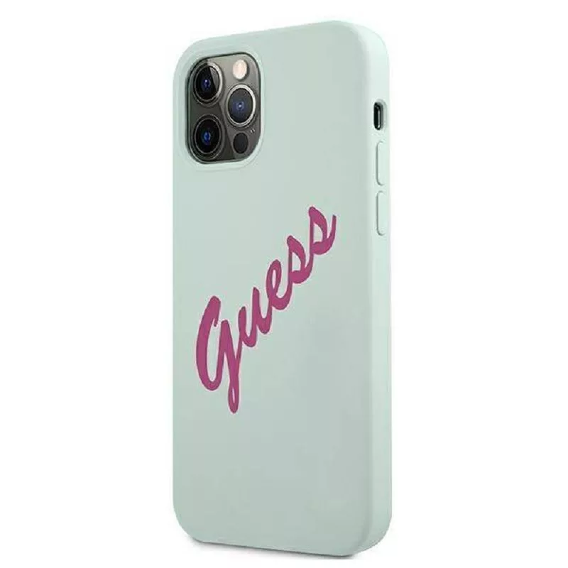 Guess Apple iPhone 12 Pro Max 6,7 tuuman Fuschia -kuori sininen