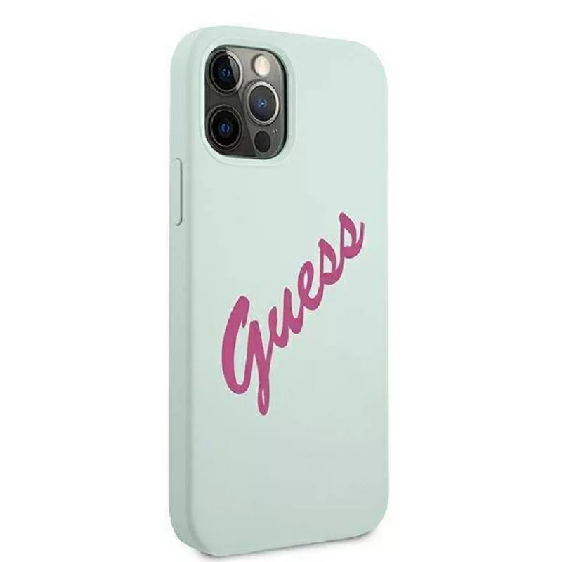 Guess Apple iPhone 12 Pro Max 6,7 tuuman Fuschia -kuori sininen