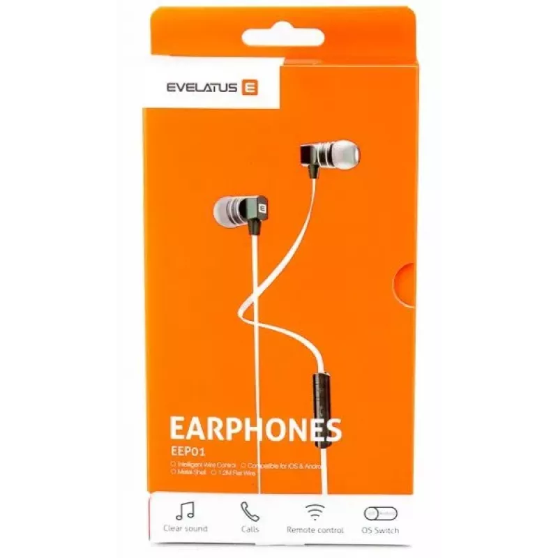 Evelatus Universal Hands Free EEP01 mikrofonilla musta