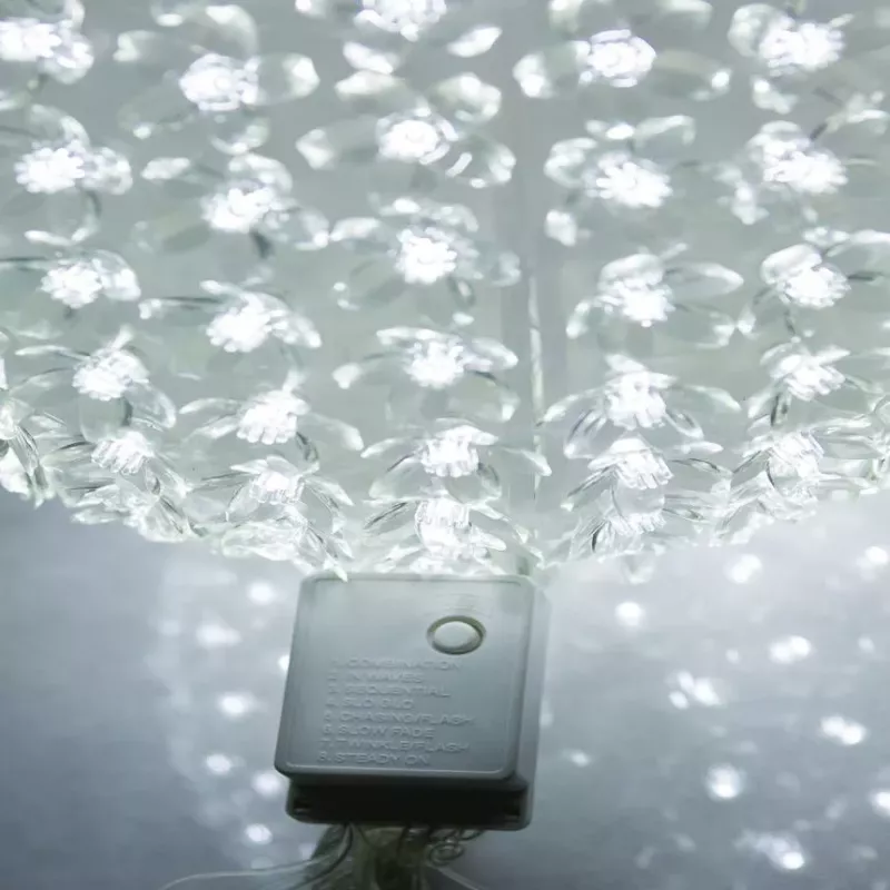 iLike Bumba ar puķēm 466 300LED D-25cm valkoinen koristeellinen LED-valopallo