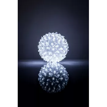 iLike Christmas Lights Ball RS-214 80LED D-13cm valkoinen
