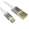 Evelatus yleisdatakkaapeli Micro USB EDC02 Dual Side Gold Plated Connectors valkoinen