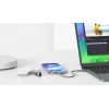 Evelatus USB-C–USB-C-silikonikaapeli 0,2M harmaa