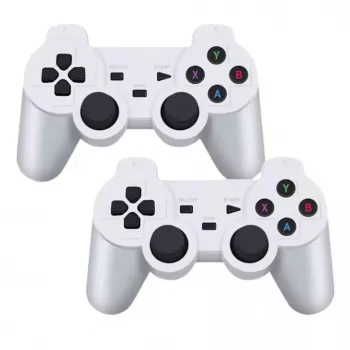 GameBox HY00 64-bittinen retro 20K peli 4K HDMI -tikkukonsoli / Android-box 2x langattomalla ohjaimella valkoinen